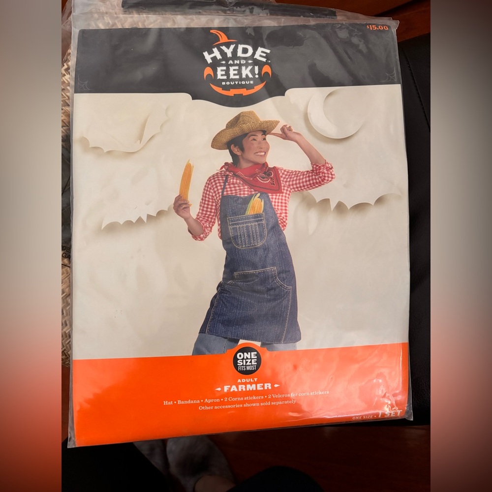 Adult Farmer Costume with Denim Apron